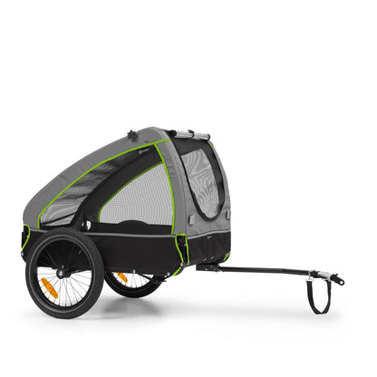 Klarfit 2-in-1 bike trailer & dog buggy, foldable, dog trailer with suspension, reflectors & leash, for dogs up to 45kg