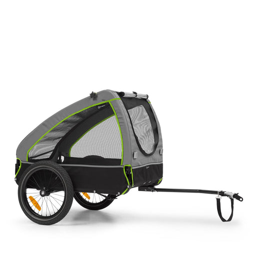 Klarfit 2-in-1 bike trailer & dog buggy, foldable, dog trailer with suspension, reflectors & leash, for dogs up to 45kg