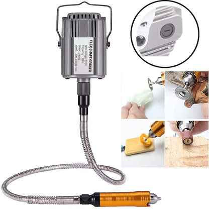 Seababyhouse 780W Rotary Tool Set Flex Shaft Suspension Hanging Grinder Electric Multifunction Tools for Metalworking Foot Pedal Control, Metal Flexible Shaft, 23000 RPM