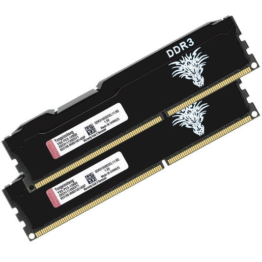 DDR3 16GB Kit (8GBx2) Desktop RAM 1600MHz PC3-12800 UDIMM Non-ECC Unbuffered 1.5V 2Rx8 Dual Rank 240 Pin CL11 PC Computer Memory Upgrade Module RAM (Black)
