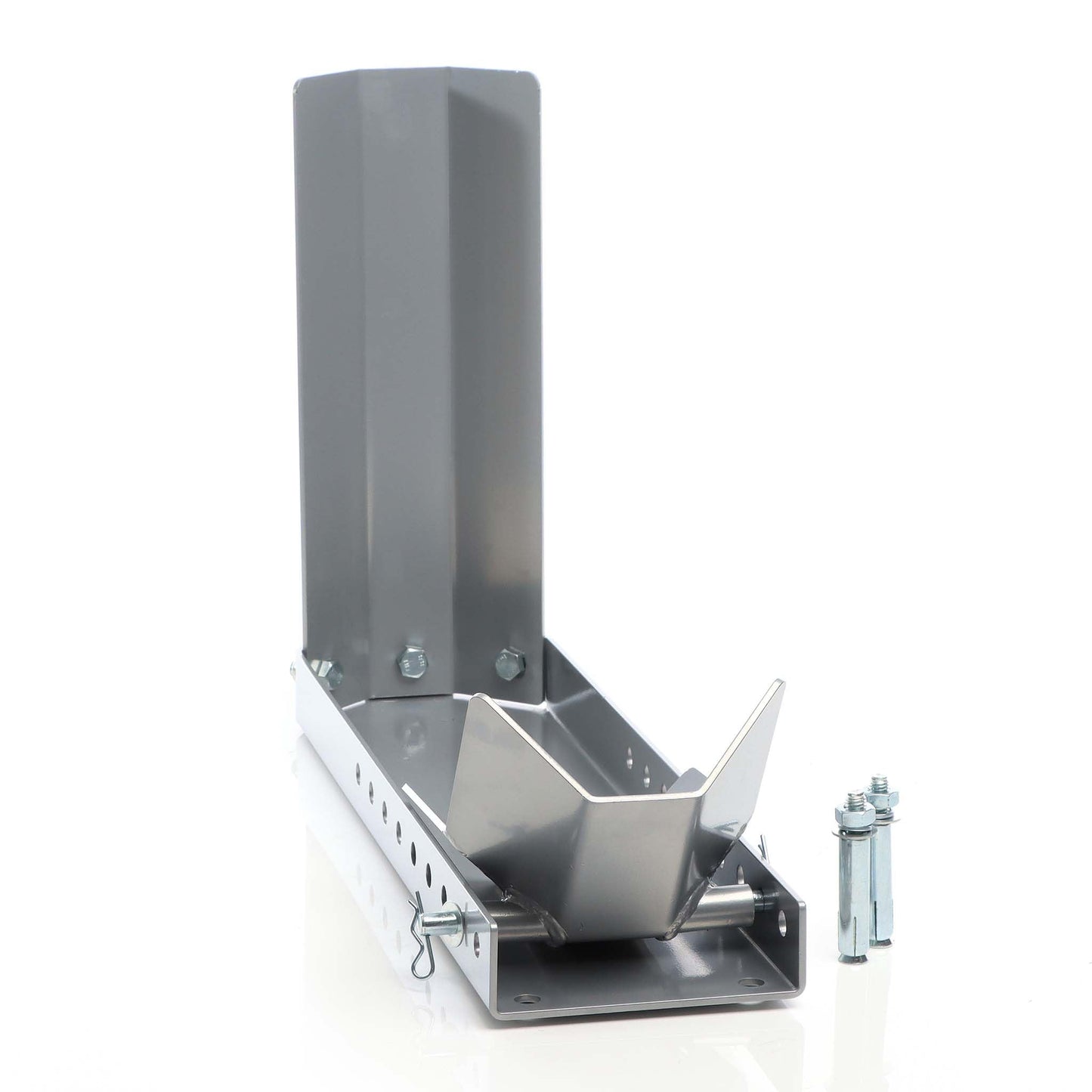 XPOtool motorcycle stand for 8-24" up to 450 kg, 145 mm tire width, steel motorcycle wheel chock for front wheel, front wheel clamp as assembly stand.