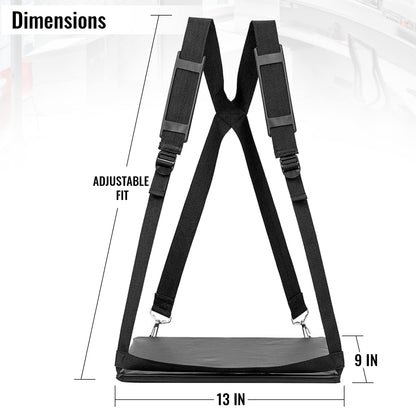 Laptop Harness, standing desk, mobile walking laptop carrier, adjustable desk, and portable laptop stand, hands-free portable desk for laptop (13 inch) or notebook.
