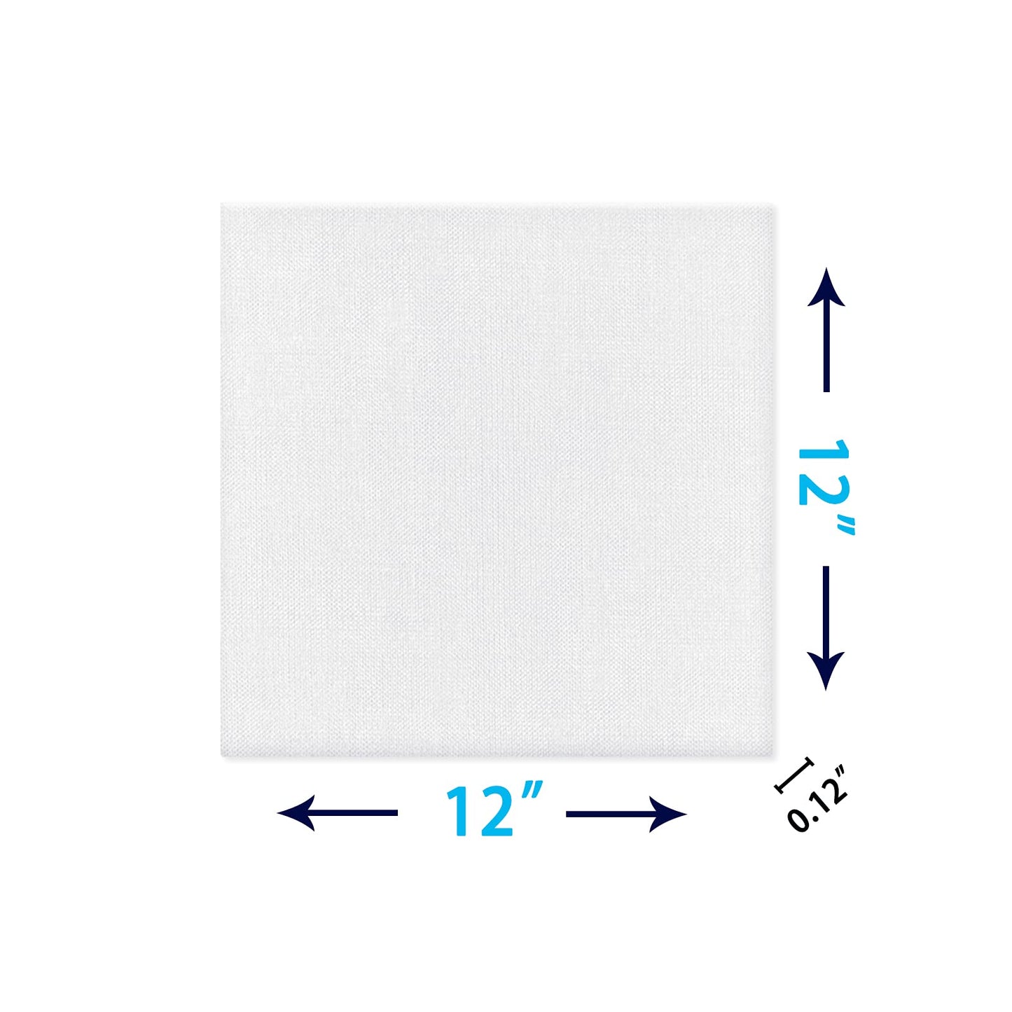 Canvas for Painting Set (10 pack) - 30 x 30 cm, Pre-Stretched White Artist Canvas Panel Canvases - 3mm thick painting cardboard - Suitable for Acrylic and Oil Painting as well as Sketching and Drawing.