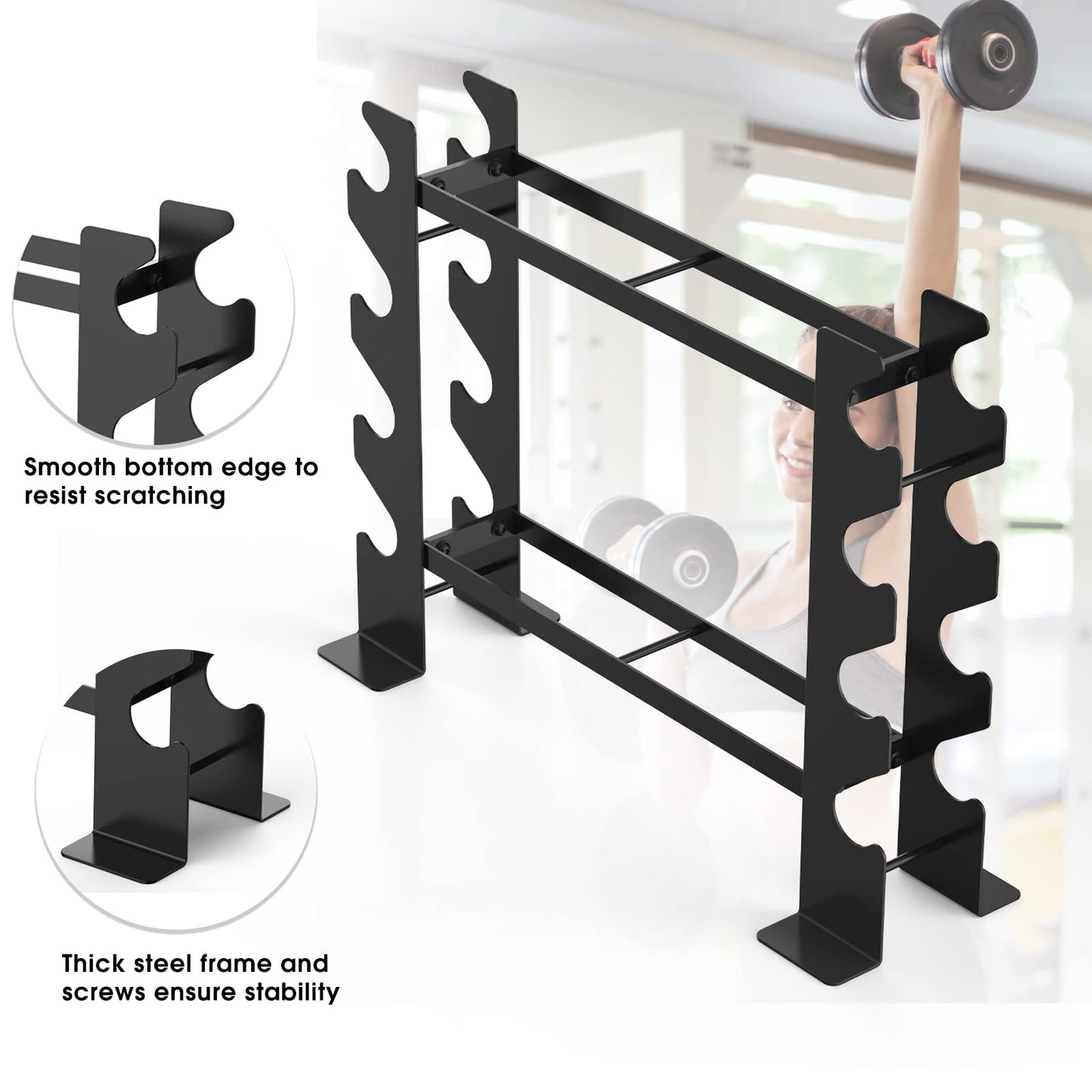 WINNOW Dumbbell Stand Home Gym Dumbbell Rack Dumbbell Holder Multilayer Weight Stand