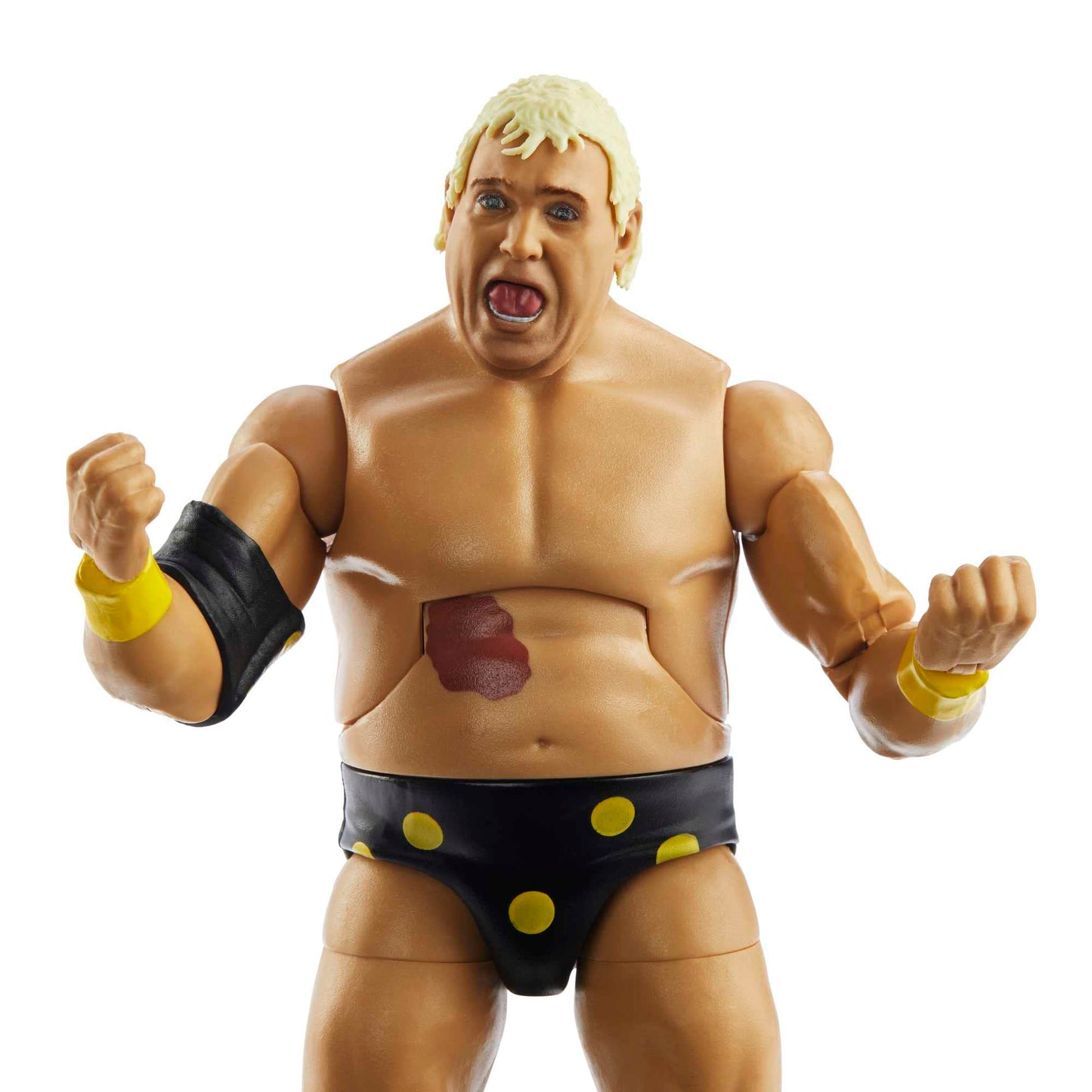 WWE HKP11 - Elite WrestleMania Dusty Rhodes Action Figure, poseable WWE collector's item with accessories, toy gift for kids and fans aged 8 and up.