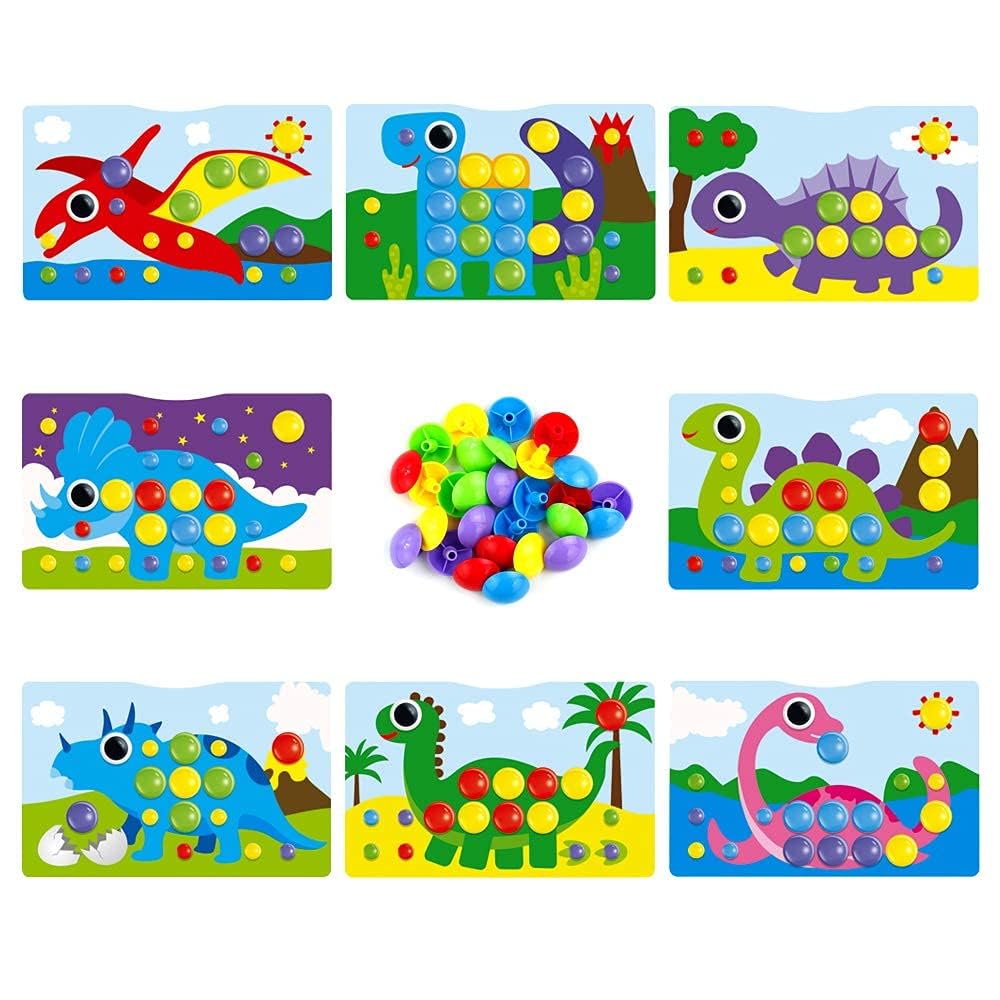 Toys for 3 years and up mosaic building set with electric drill screws building game kids tool Montessori toy puzzle for 3 years and up screwdriver gifts for 3-4 year old boys 224 pieces.