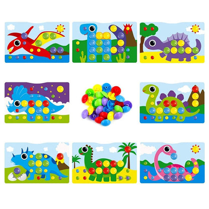 Toys for 3 years and up mosaic building set with electric drill screws building game kids tool Montessori toy puzzle for 3 years and up screwdriver gifts for 3-4 year old boys 224 pieces.