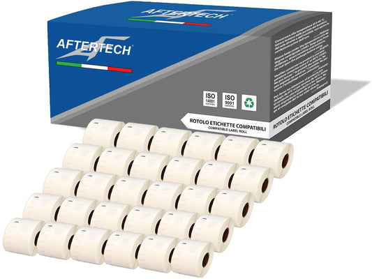 Aftertech 30x 99015 54x70mm Rolls compatible adhesive labels (320 labels/roll = 9600 total) for Dymo LabelWriter Seiko SLP label machines printer S0722440 30x99015.