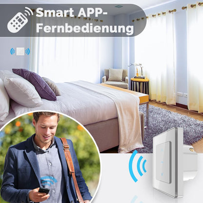 MOES Wi-Fi Roller Shutter Switch-2 Pack Smart Roller Shutter Switch for Roller Shutter Control with Smart Life/Tuya App, Alexa And Google Voice Control