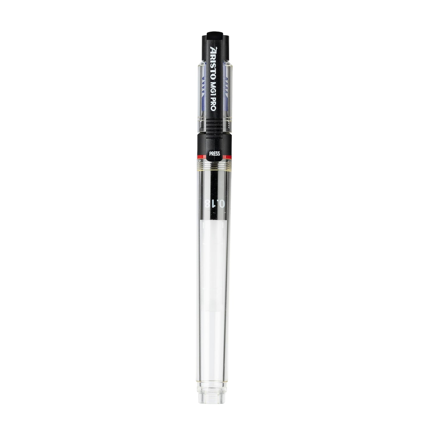 Aristo AR63018 MG1 PRO technical pen, line width 0.18 mm (chrome-plated drawing point for high precision and durability, consistent ink flow, easy to refill) transparent.