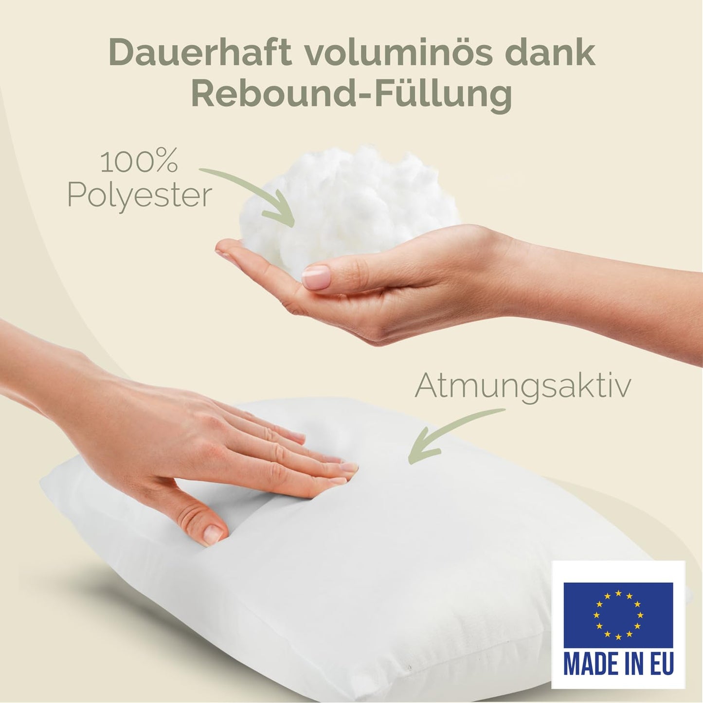Blumtal cushion filling 50x50 cm 4-pack - Oeko-TEX certified cushion 50x50 cm filling - 50x50 cm polyester cushion - washable inner cushion 50x50 cm - cushion cover 50x50 cm - soft 50x50 cm filler pillow.