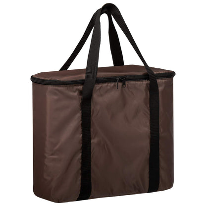 anndora shopping bag 22 liters plus cooler bag 18 liters - can be used separately - brown light blue