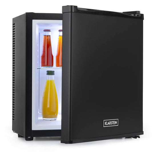 Klarstein mini fridge for rooms, 13L mini fridge for drinks & cosmetics, small minibar, fridge small & quiet, adjustable shelf, small skincare fridge 5-15°C