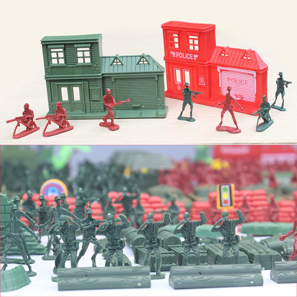 Military model soldier toy army figures set, plastic toy soldiers mini army figures of military plastic army men figures accessories for kids and adults, 330 pieces.