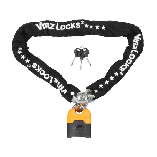 VINZ Makalu chain lock 300cm ø11mm | ART 4 certified | Motorcycle lock Moped lock Scooter & E-scooter | Motorcycle chain lock & armored lock | 120-300 cm (300 cm)