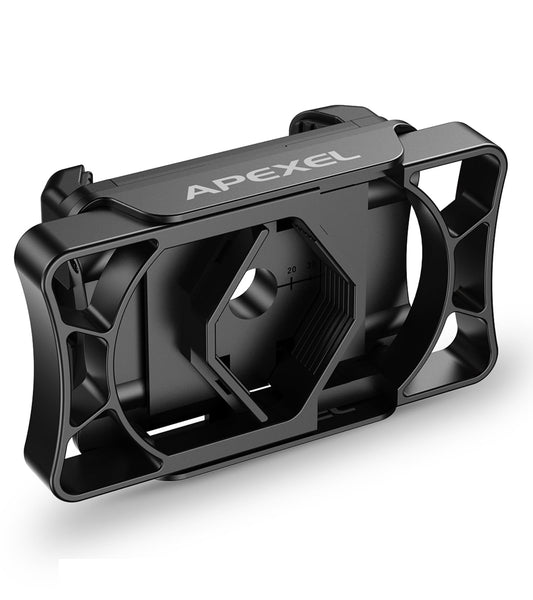 APEXEL Universal Smartphone Scope Adapter, Compatible with Binoculars Monoculars, Scopes, and Microscopes. Telescope Holder Adapter Easy to Use, Suitable for All Smartphones.