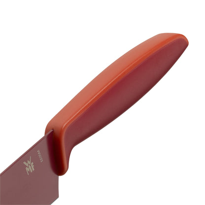 WMF Touch knife set 2-piece, kitchen knife with protective cover, special blade steel coated with non-stick coating, sharp, chef's knife, vegetable knife, red