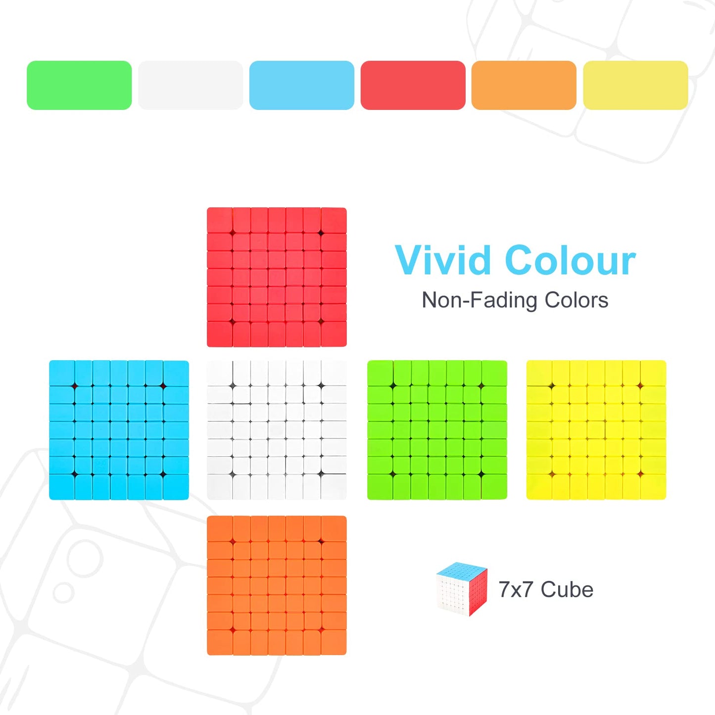 TOYESS 7x7 Speedcube Original, Speed Cube Magic Cube for Kids and Adults, Stickerless