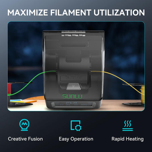 Filament connector with 200 PTFE tube, SUNLU filament splicer for 1.75mm 3D printer filament. Compatible with PLA, PETG, TPU, ABS, PA, Nylon.