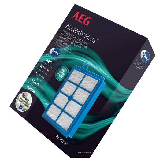 AEG AFS1WCC Allergy Plus filter including 4 x s-Fresh Cotton, washable, compatible with Philips s-Bag vacuum cleaners VX6-, VX6-2-, VX7-, VX7-2-, LX7-, LX7-2, VX8-, VX8-2-, VX9-eco, VX9-2-, LX8-, LX8-2-, LX9