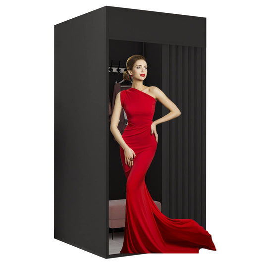 QJSZMEI Changing Room, Portable Easy Temporary Dressing Room, Mobile Changing Tent for Clothing Store Shopping Mall Office, Privacy Protection