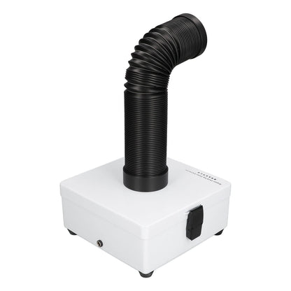 Solder fume extractor for DIYers & phone repairs – Desktop smoke absorber with EU plug, professional model, waterless, noiseless, compact design, 100-240 V.