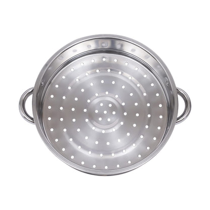 Steamer pot, 5-tier stackable stainless steel steamer pan with glass lid, diameter 26/28/30cm (28cm)