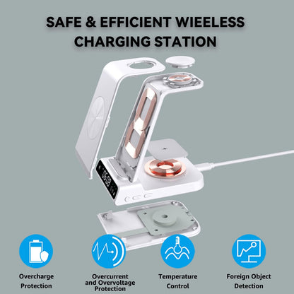 Inductive charging station for Samsung S24 Ultra, leQuiven 3 in 1 Wireless Charging Station for Z Fold 6/Z Flip 6/Galaxy 24/S23 Ultra/S22, Watch Charger for Samsung Galaxy Watch 7/Ultra/6/6 Classic/Buds 3