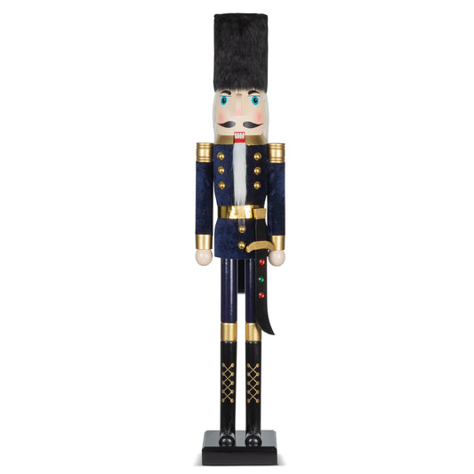 AI Store 120 cm Christmas Nutcracker Life Size Large XXL Wooden Nutcracker Figure Christmas Decoration (Blue Soldier)