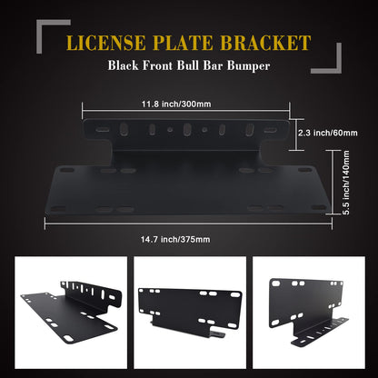 SKYWORLD 50.8cm work light 288W LED light bar, auxiliary headlight off-road spotlight, license plate holder with 12V flash wiring harness kit for car SUV truck car 4x4