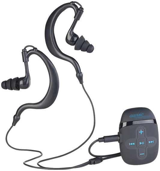 auvisio MP3 player waterproof: Waterproof sports MP3 player DMP-450.x8 with 8 GB storage, IPX8 (wireless waterproof MP3 player, swimming MP3 player, waterproof headphones)