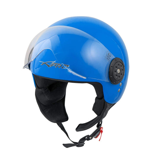 Motorcycle helmet Motorbike Scooter Jet Demi Helmet Scooter Approved Avio Visor Blue XL