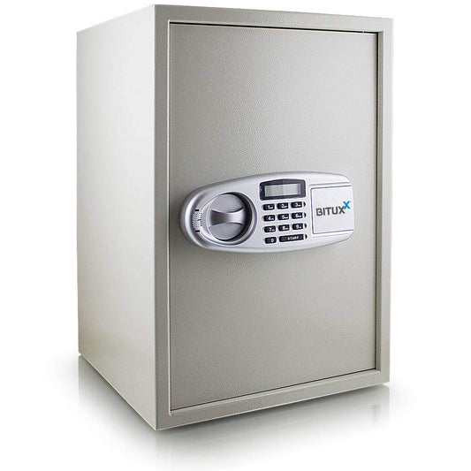BITUXX® Electronic safe wall safe wall safe money safe cabinet safe steel cabinet money safe safe safe armored cabinet document safe light gray