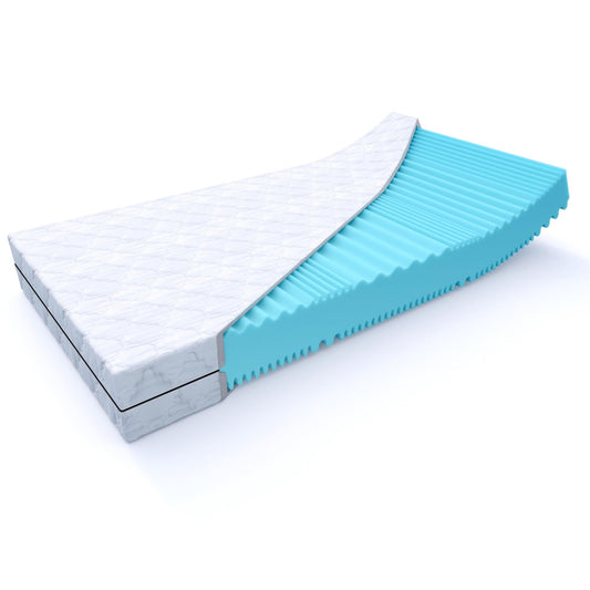 MSS e.K. Aqua Deluxe - 7 Zone Wellness Cold Foam Mattress - 70 x 180 x 16 cm (core height 14 cm) - Firmness Level H4 & H5 - Reversible Mattress Cold Foam Oeko-TEX