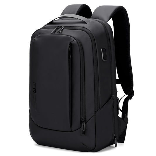 FENRUIEN Expandable Laptop Backpack with YKK zippers, 26L-38L capacity, Business Backpack for Men 15.6 inch Laptop Bag with USB Charging Port for Men and Women, Girls, Teenagers with laptop compartment.