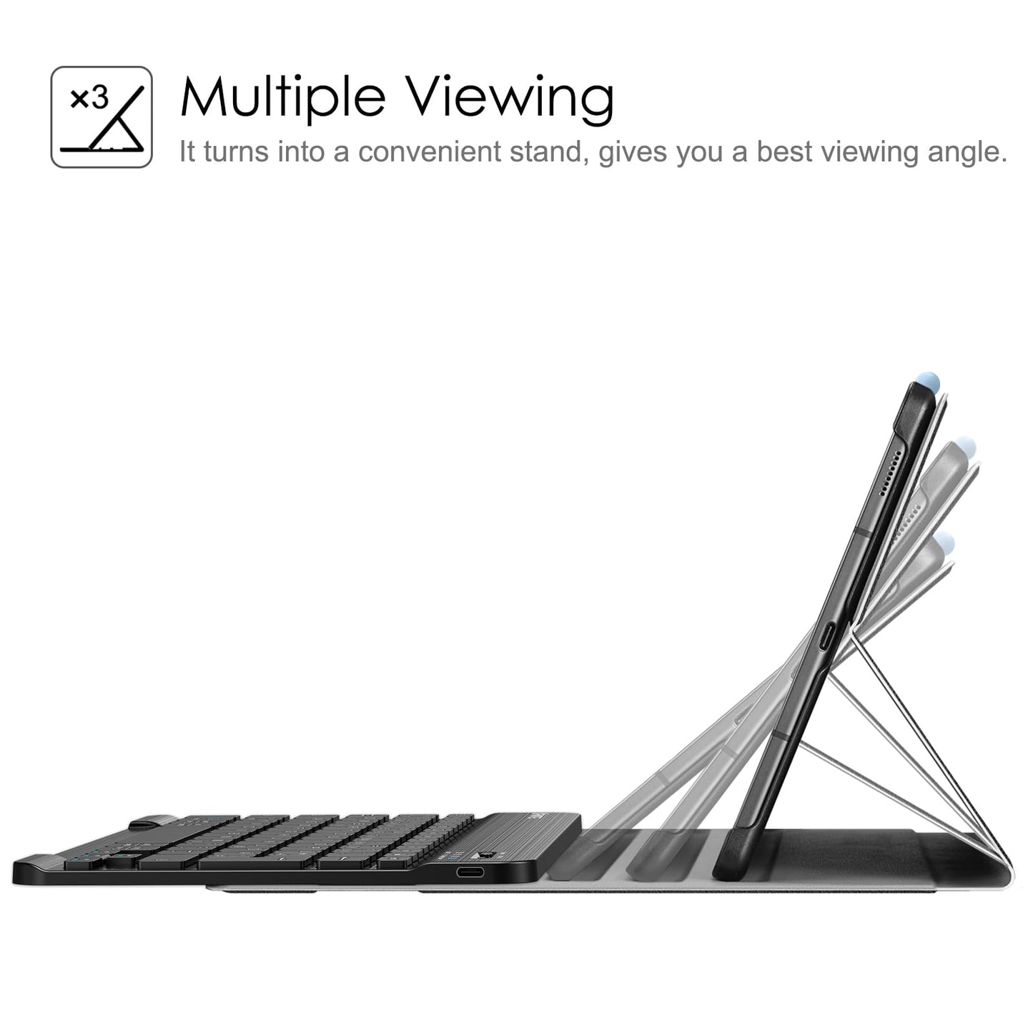 FINTIE Keyboard Case for Samsung Galaxy Tab S6 Lite 10.4 Inch 2024/2022/2020 Tablet - Keyboard Cover with Magnetic Detachable German Bluetooth Keyboard, Black