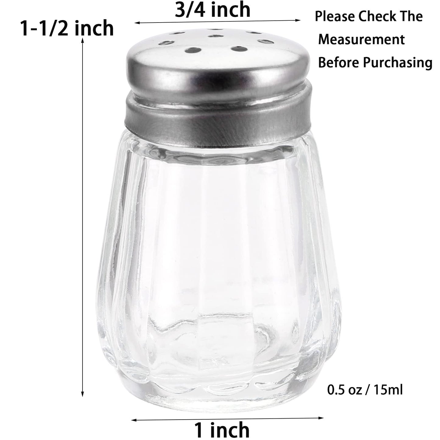 TOPZEA 30pcs Salt and Pepper Shaker, Mini Spice Shaker, Glass Kitchenware for Home, Wedding, Car, Camping, RV, Beach Vacation