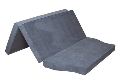 Premium sleeping pad for SpaceTourer, Traveller, Proace Verso & Zafira Live | Folding mattress 190x140x10cm, Dark Grey | Foldable mattress for bus, camping foldable mattress