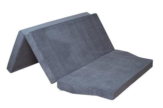 Premium sleeping pad for SpaceTourer, Traveller, Proace Verso & Zafira Live | Folding mattress 190x140x10cm, Dark Grey | Foldable mattress for bus, camping foldable mattress