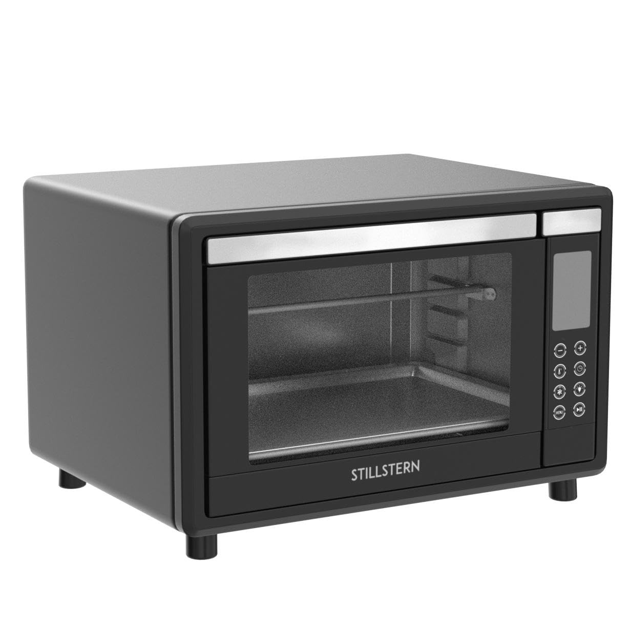 Stillstern Mini Oven with convection (35L) DE Version, Pizza Ø28cm, NEW: CYCLONE PRO+ (non-stick coating), 13 programs, defrosting & keeping warm, 8h timer, recipe book, Mini Oven Pizza Oven Grill