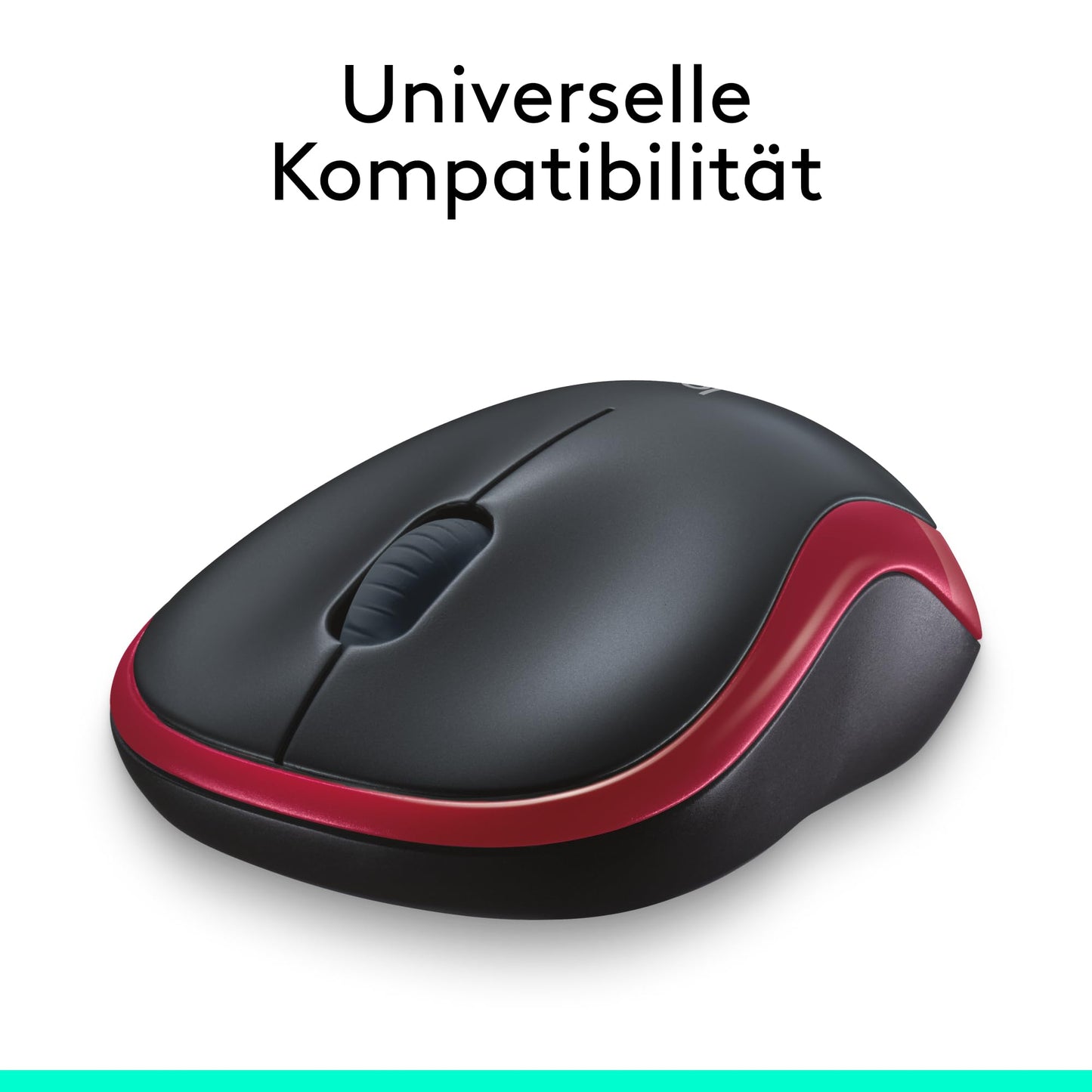 Logitech M185 Wireless Mouse, 2.4 GHz with USB Nano Receiver, 12 Months Battery Life, 1000 DPI Optical Tracking, For Left and Right Handers, Compatible with PC, Mac, Laptop - Red.
