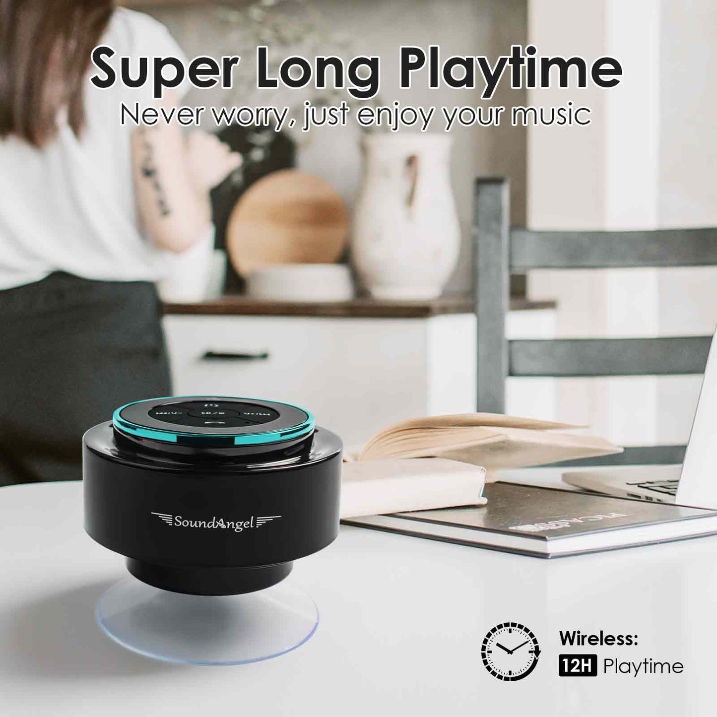 Xleader Shower Bluetooth Speaker Small Music Box - Waterproof With Suction Cup, Shower Speaker Electronic Gifts for Girls Boys Men Women