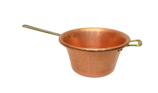 CERIANI copper pot for polenta with brass handle. Diameter 24 cm.