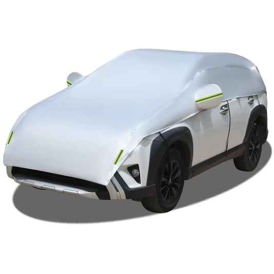 All-weather car cover, half cover, waterproof, car garage, dustproof with UV protection (400-520cm SUV).