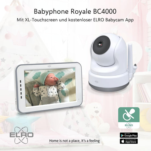 ELRO BC4000 Baby Monitor Royale Full HD baby monitor with 12.7 cm touchscreen and app