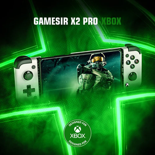 GameSir X2 Pro Mobile Game Controller for Android Type-C (100-179 mm), phone controller for xCloud, Stadia, Luna, Apex, Diablo Immortal - 1 month Xbox Game Pass Ultimate - Passthrough Charging (white)