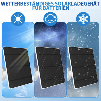 Outdoor/indoor solar panel for Google Nest camera (battery version), 5W solar panel for Google Nest camera solar module IP65 waterproof with 3m cable, 360° adjustable bracket (2 pack)