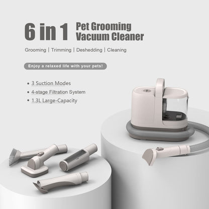 ANOSOSPECIAL Professional Pet Grooming and Vacuum Set - 3 modes cat hair remover, low noise, durable dog trimmer