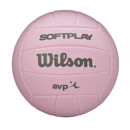Wilson Volleyball Super Soft Play, Synthetic Leather, suitable for outdoor and indoor play, including beach volleyball. Color: Pink.