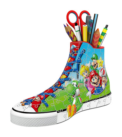 Ravensburger 3D Puzzle 11267 - Sneaker Super Mario - practical pen holder - desk organizer for big and little fans of the Italian plumber - for ages 8 and up